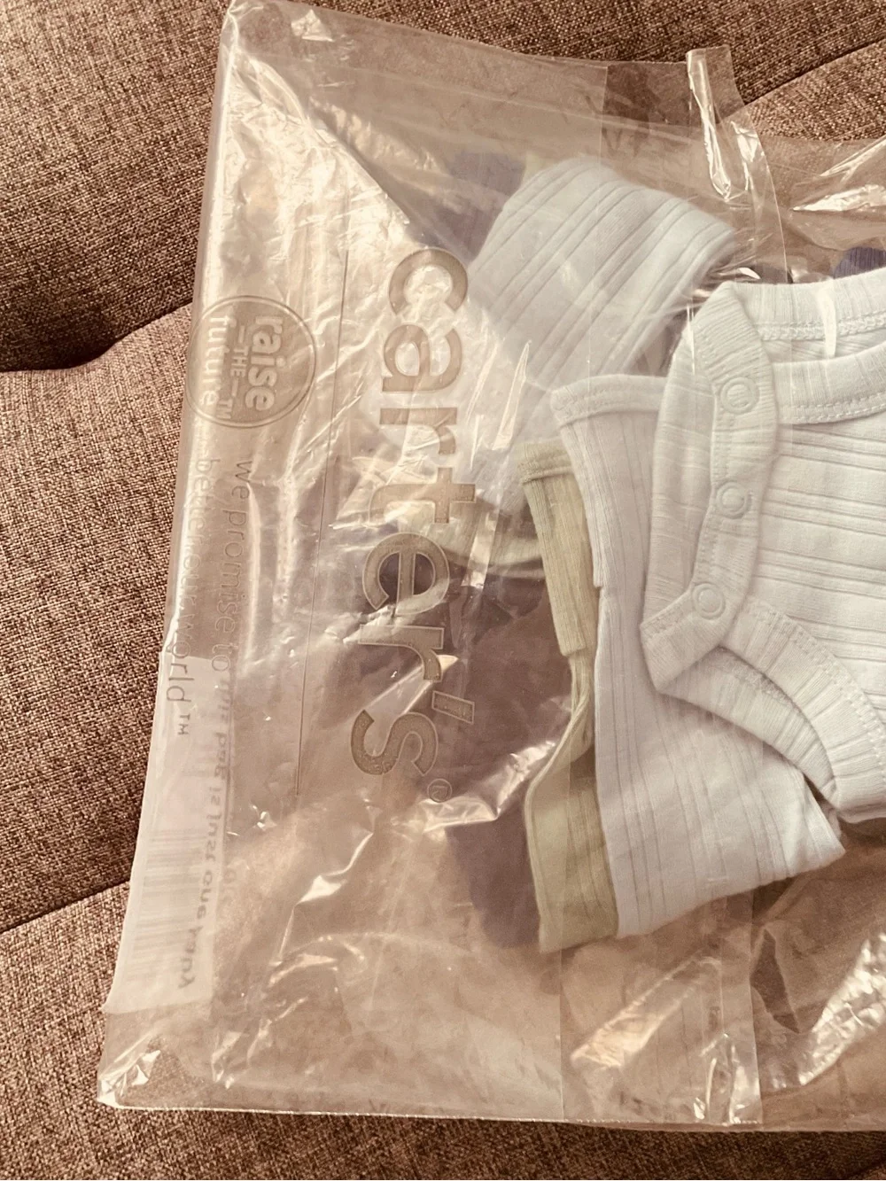 Carter's 🆕 Child of Mine Ribbed Infant Onesies  in Light Blue, Navy & Sage Green